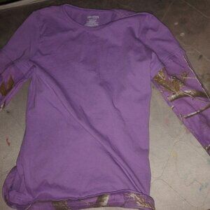 Long sleeve purple tshirts camo sleeves